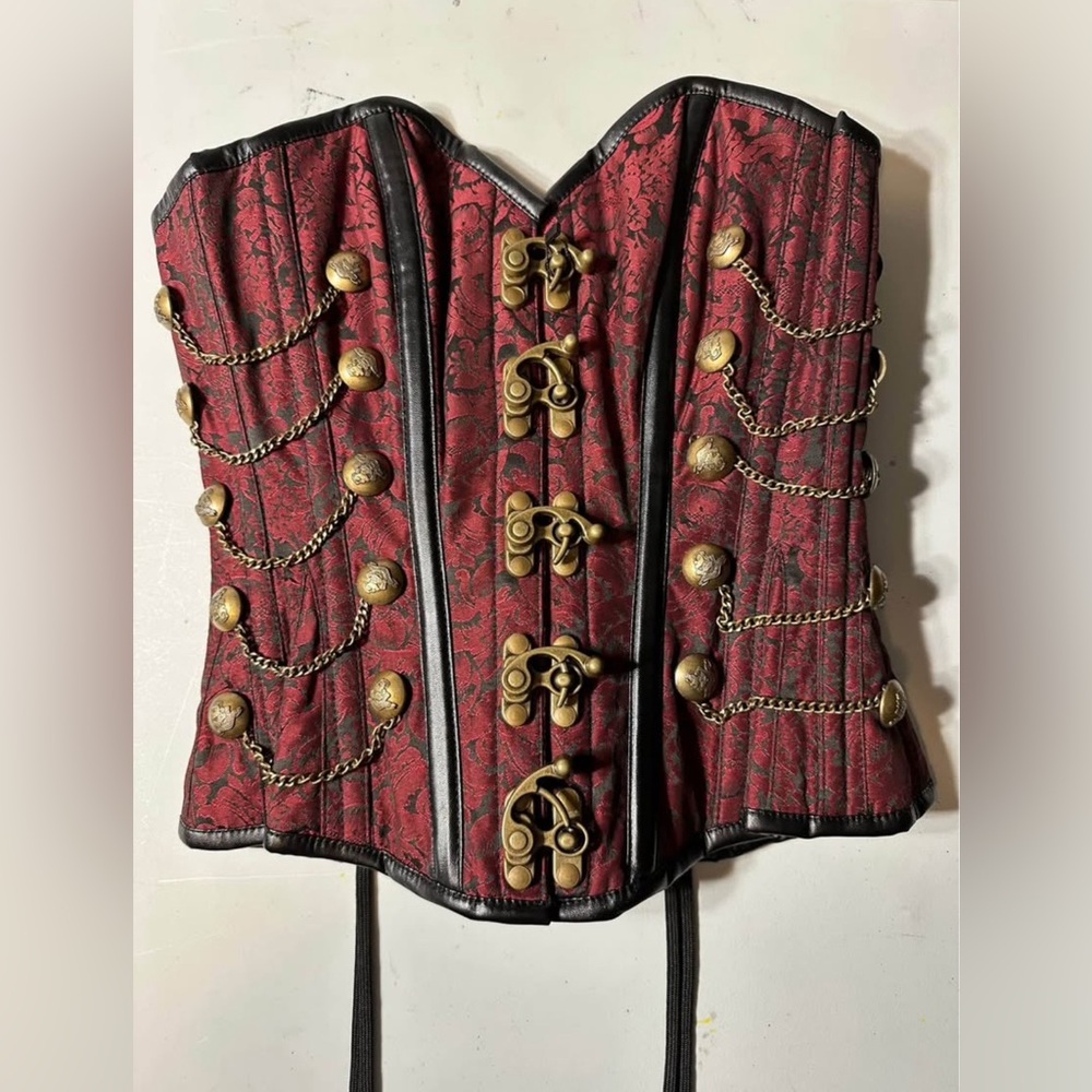 24" overbust corset front clasp